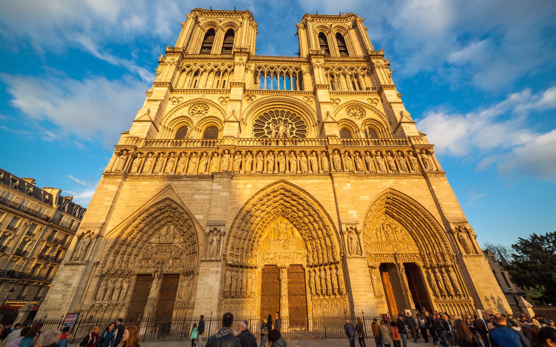 The west façade of Notre-Dame de Paris